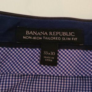 Banana Republic Non- Iron Tailored Slim Fit Dark Gray Dress Pants 33X30